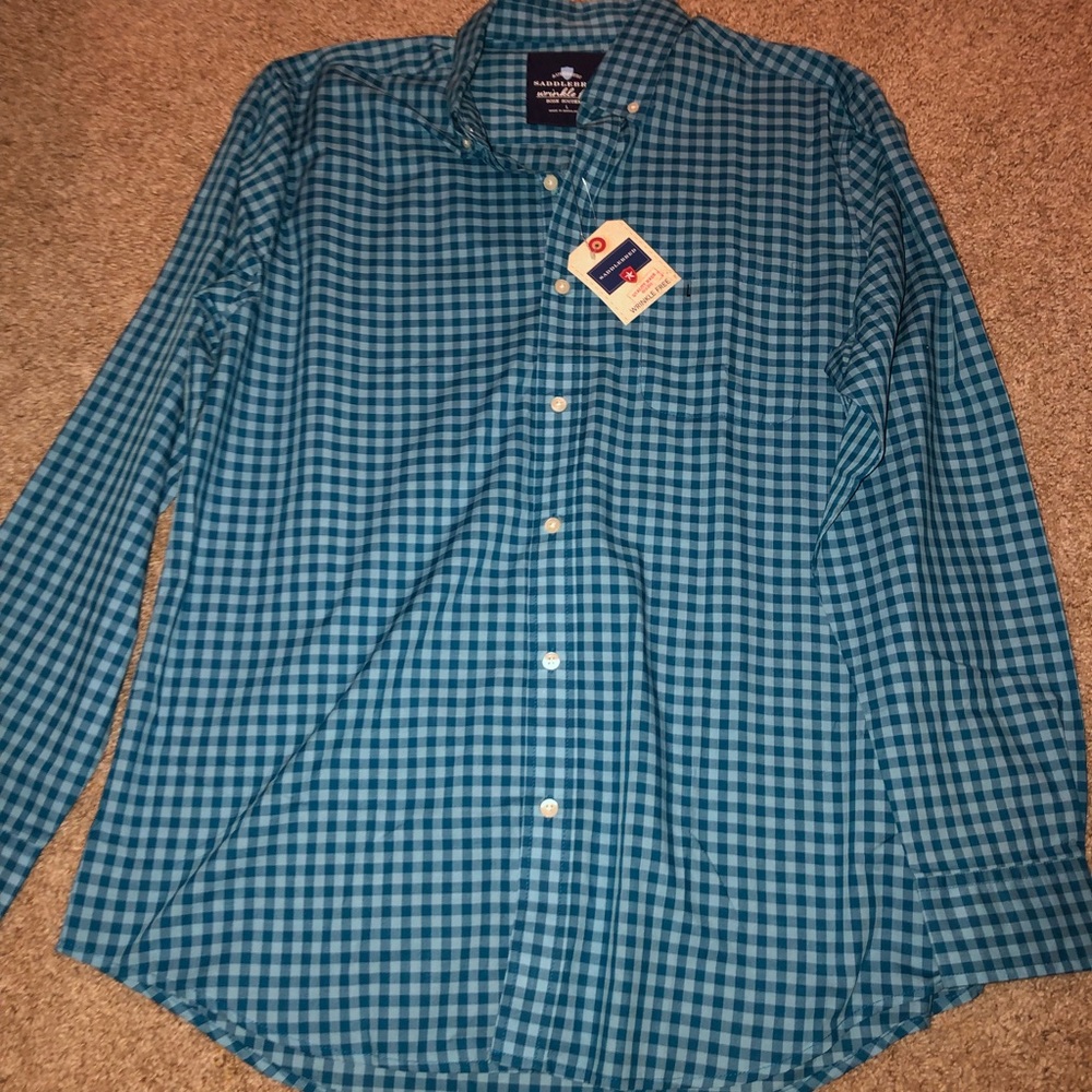 NEW WITH TAGS, BUTTON UP